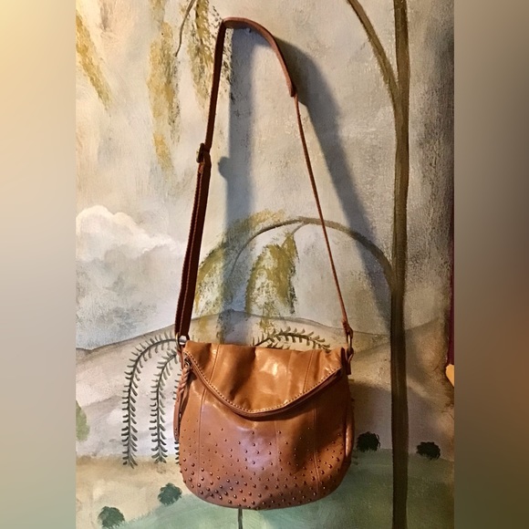 The Sak Handbags - The Sak Deena Flap Crossbody Purse Boho Leather Bag Adjustable Strap Tan